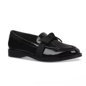 On 34th Women's Kasandra Bow Loafers Black Patent Size 6